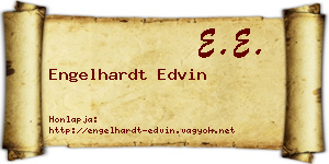 Engelhardt Edvin névjegykártya